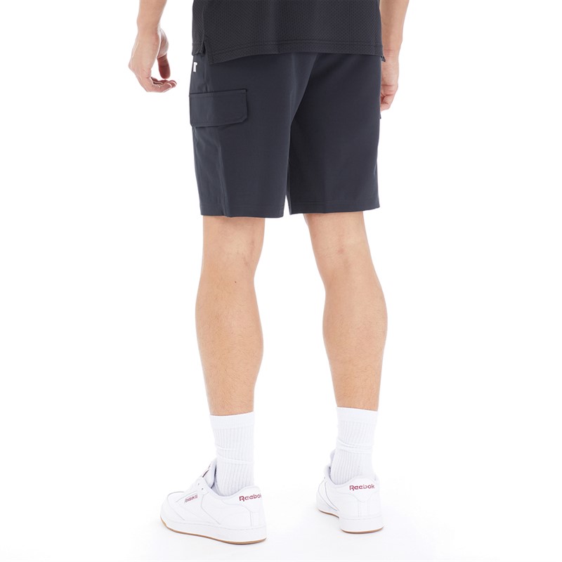 11 Degrees Mens Tapered Stretch Shorts Black