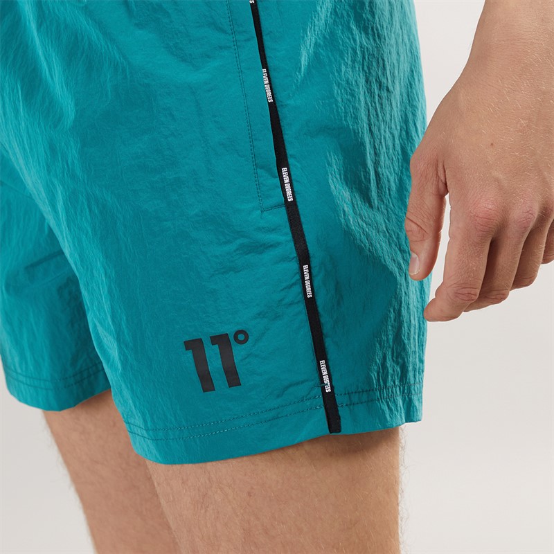 11 Degrees Mens Micro Taped Swim Shorts Kingfisher