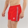 11 Degrees Mens Stripe Taped Swim Shorts Performance Red