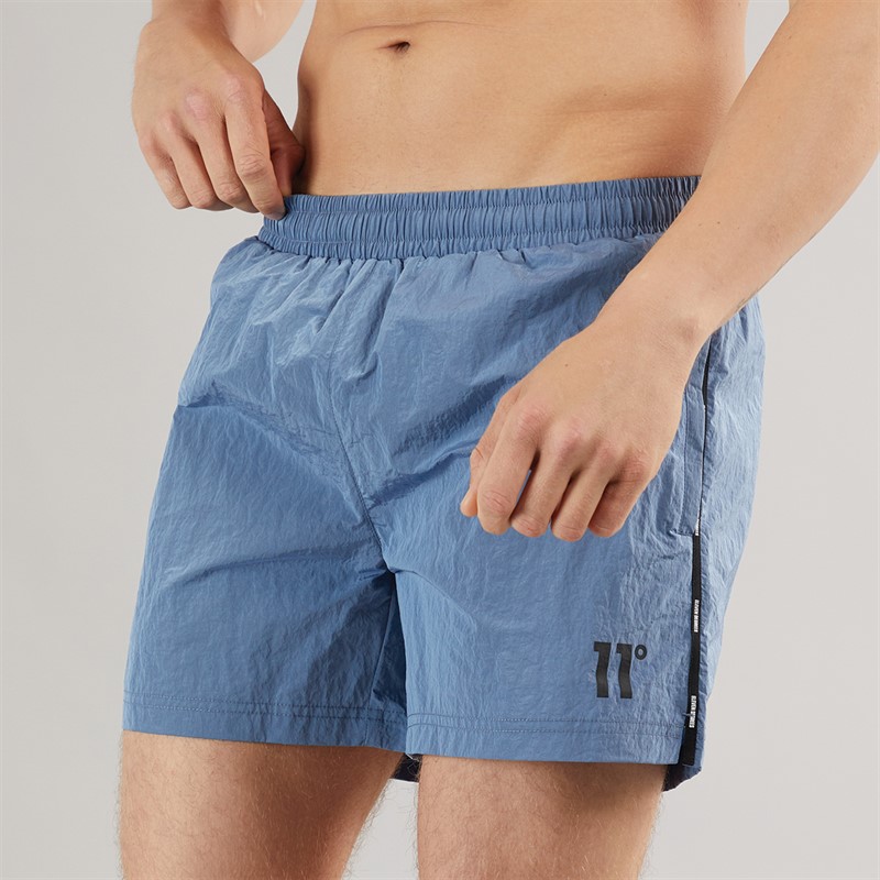 11 Degrees Mens Micro Taped Swim Shorts Iron - Size L