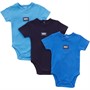 DKNY Jeans Boys Three Pack Ribbed Bodysuits Blue