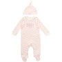 DKNY Jeans Girls Sleepsuit With Knotted Hat Set Pink