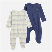 DKNY Jeans Boys Two Pack Sleepsuit Set Multi
