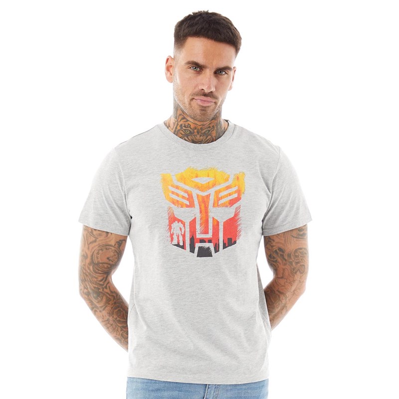 TRANSFORMERS Mens Autobot Symbol T-Shirt Grey