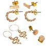 Vila Womens Callie Earring Set Gold