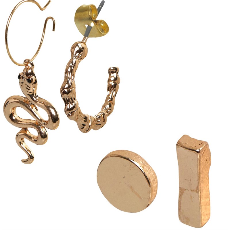 Vila Womens Callie Earring Set Gold