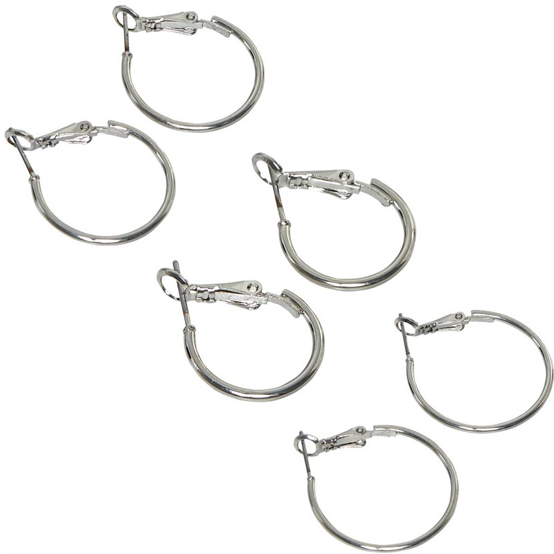 Vila Womens Charlie Hoop Earring Set Silver
