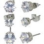 Vila Womens Charlot Stud Earring Set Silver