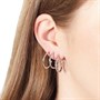 Vila Womens Cole Hoop Earring Set Silver