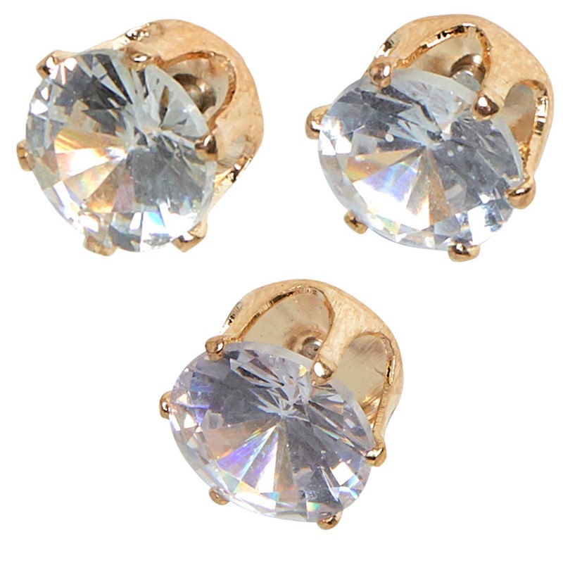 Vila Womens Charlot Stud Earring Set Gold