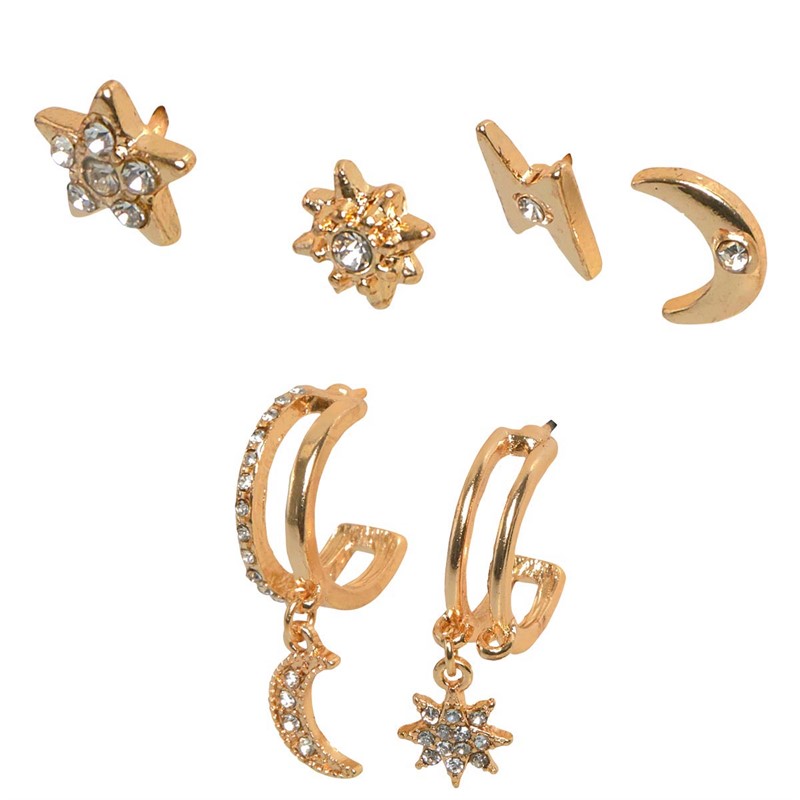 Vila Womens Cora Earrings Set Silver