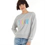 Vila Womens Pia Long Sleeve Sweatshirt Light Grey Melange