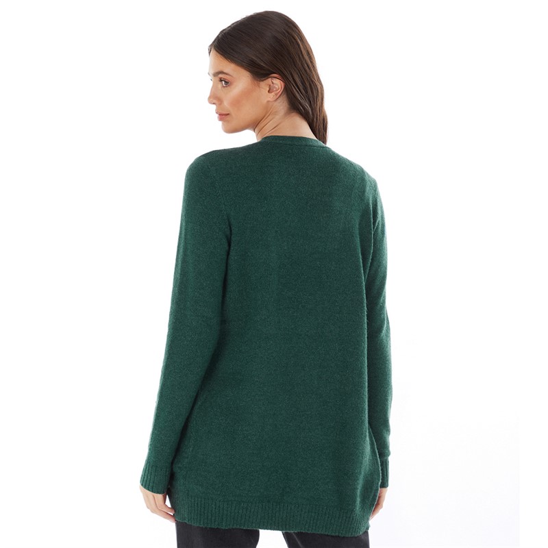 Vila Damskie Viril Open Kardigan Zielony