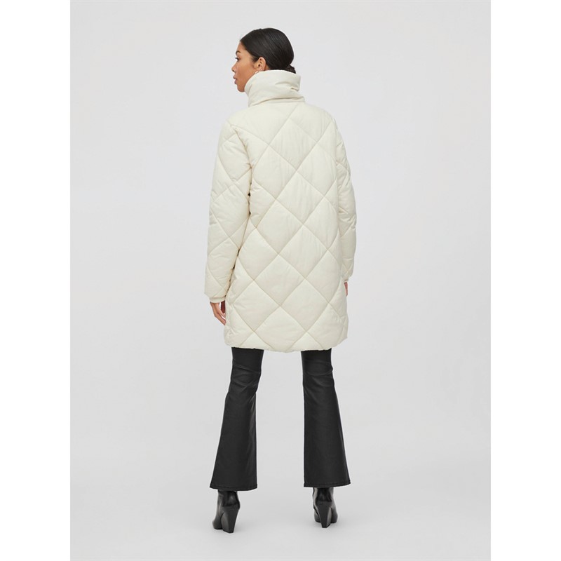 Vila Womens Daya Quilted Jacket Birch