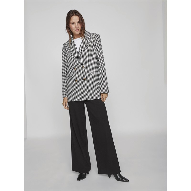 Black check blazer womens best sale