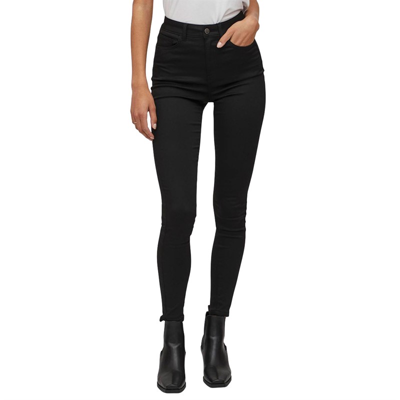 Vila Womens Stay Skinny Jeans Black Denim