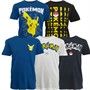 Pokemon Kinder Remi Fünf-er Pack T-Shirts Mehrfarbig