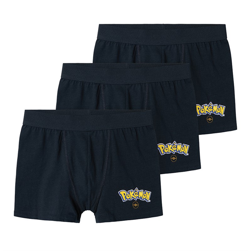 Pokemon Boys Marwan Three Pack Boxers Dark Sapphire