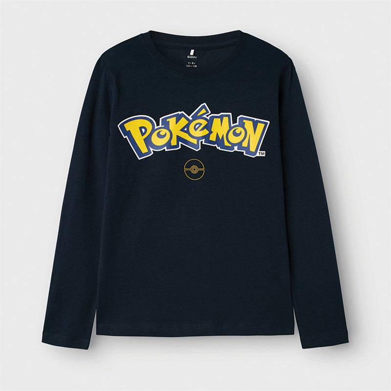 Pokemon Jongens Malim Driepack Langarm T-shirts Pak Donker Saffier/Helwit/China Blauw