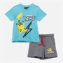 Pokemon Boys T-Shirt And Shorts Co-Ord Dark Teal Green