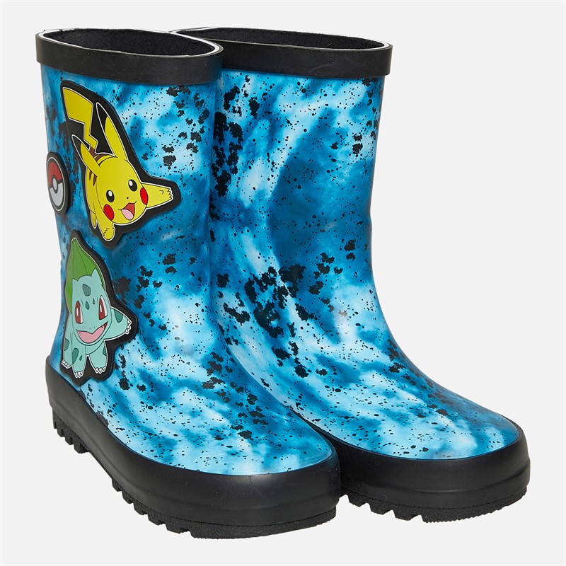 Pokemon Boys Golf Wellies Blue/Multi