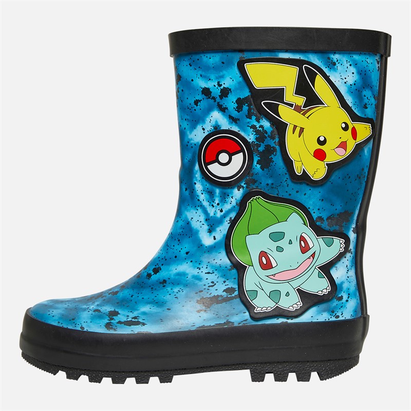 Pokemon Boys Golf Wellies Blue/Multi