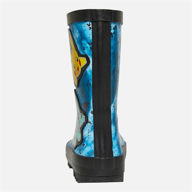 Pokemon Boys Golf Wellies Blue/Multi