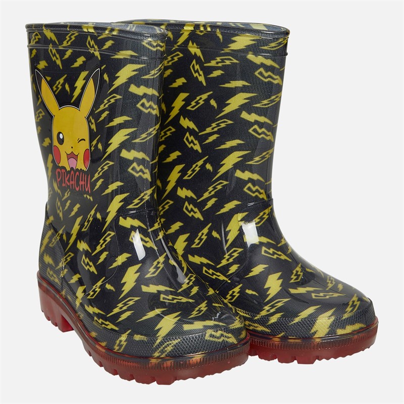 Pokemon Boys Ezra PVC Wellies Black/Multi