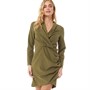 Outrageous Fortune Womens Suedette Mini Dress Khaki