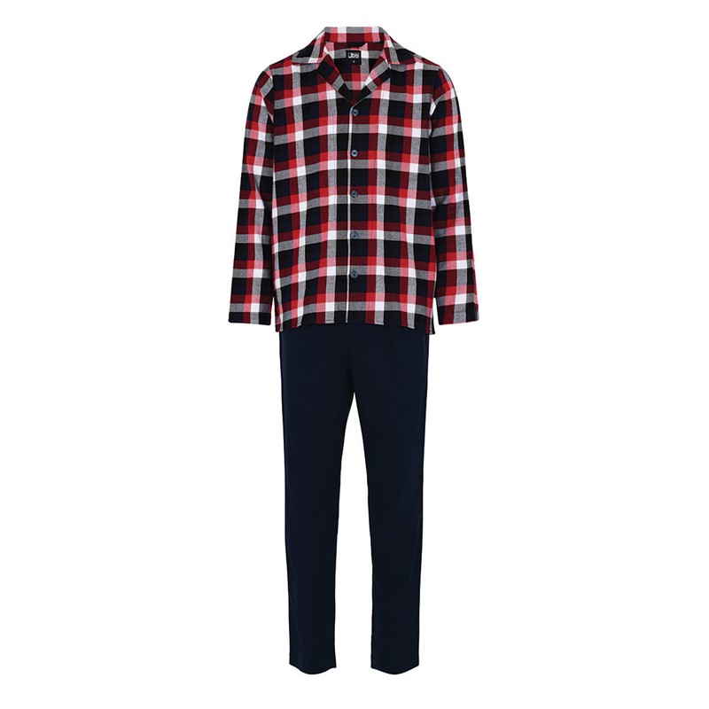 Pyjama Pantalon Homme Flanelle 100% Coton à Carreaux - Taille élastique Avec Cordon, Poches - Doux, Chaud, Parfait Pour Maison