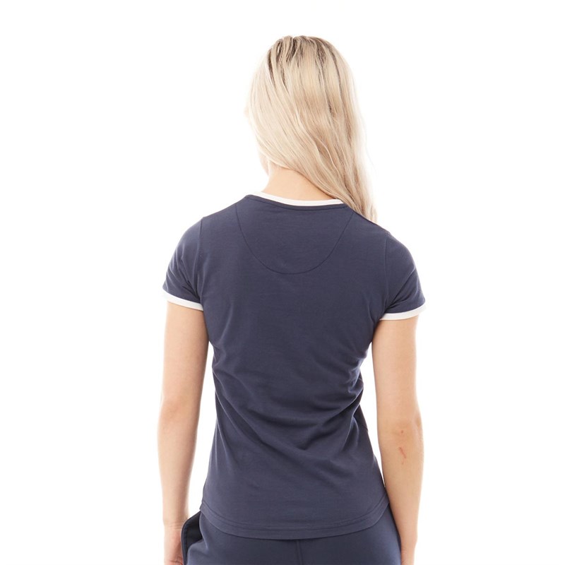 Von Dutch Tee-Shirt V-Fusion Femme Bleu Marine