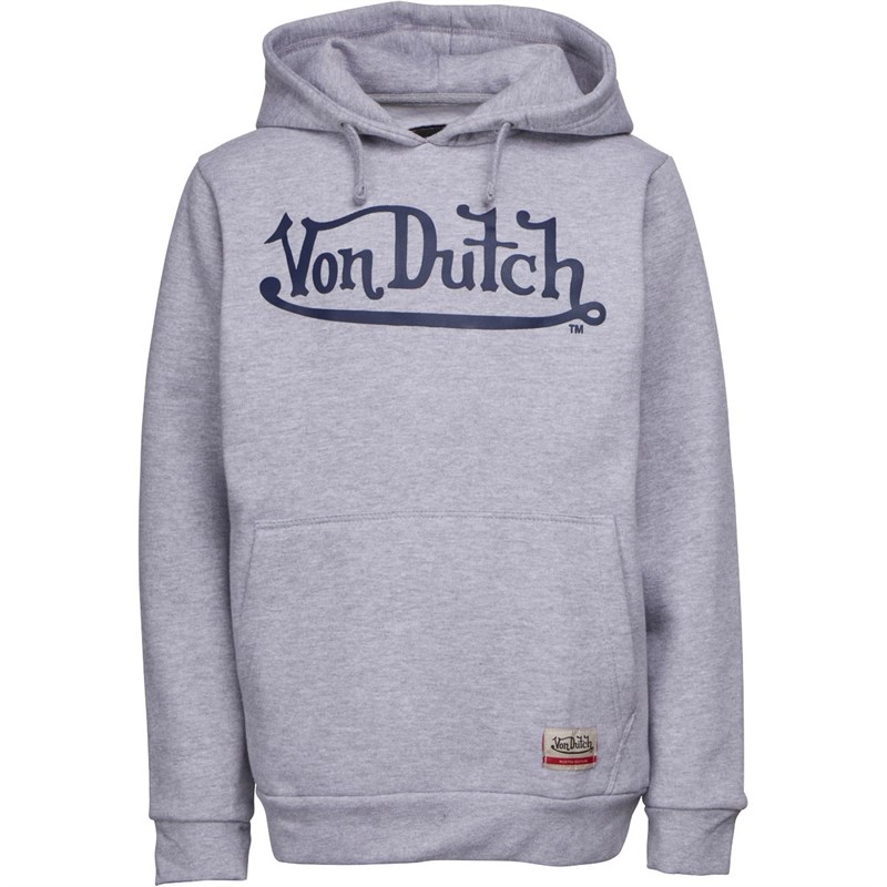 Sweat à Capuche Homme Von Dutch - Imprimé Devant - Vert - Molleton 60% Coton 40% Polyester