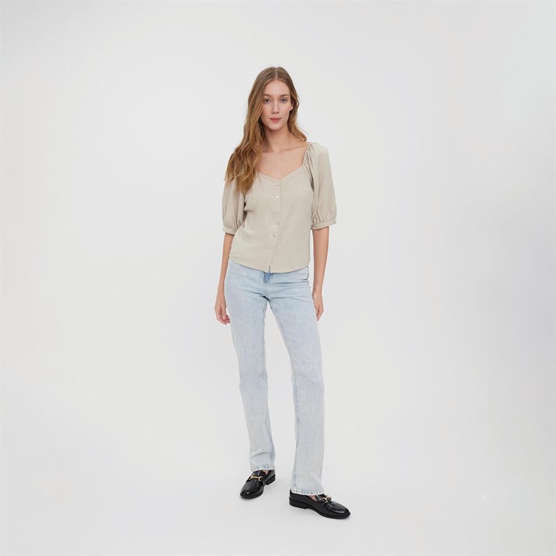 Vero Moda Dame Vmjesmilo 2/4 WVN GA Overdele Lys Grå