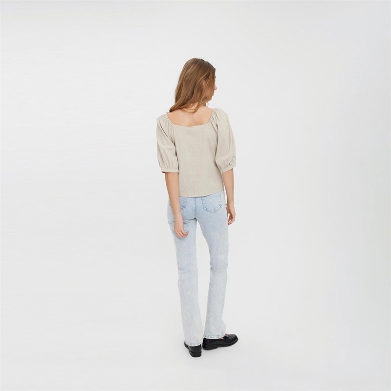 Vero Moda Dame Vmjesmilo 2/4 WVN GA Overdele Lys Grå
