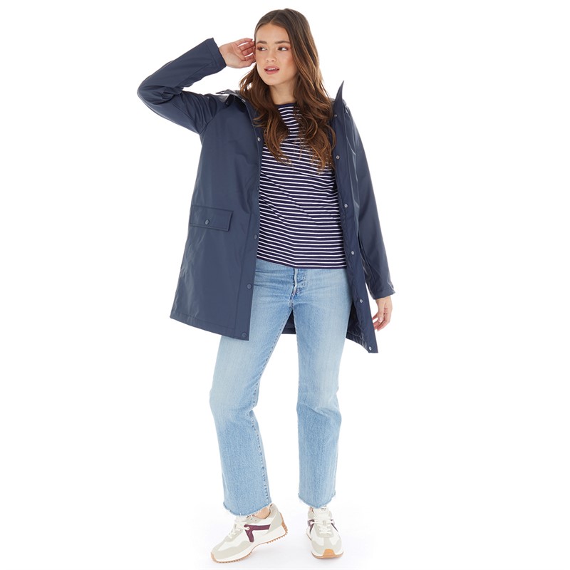 Vero Moda Womens Asta Coated Jacket Navy Blazer