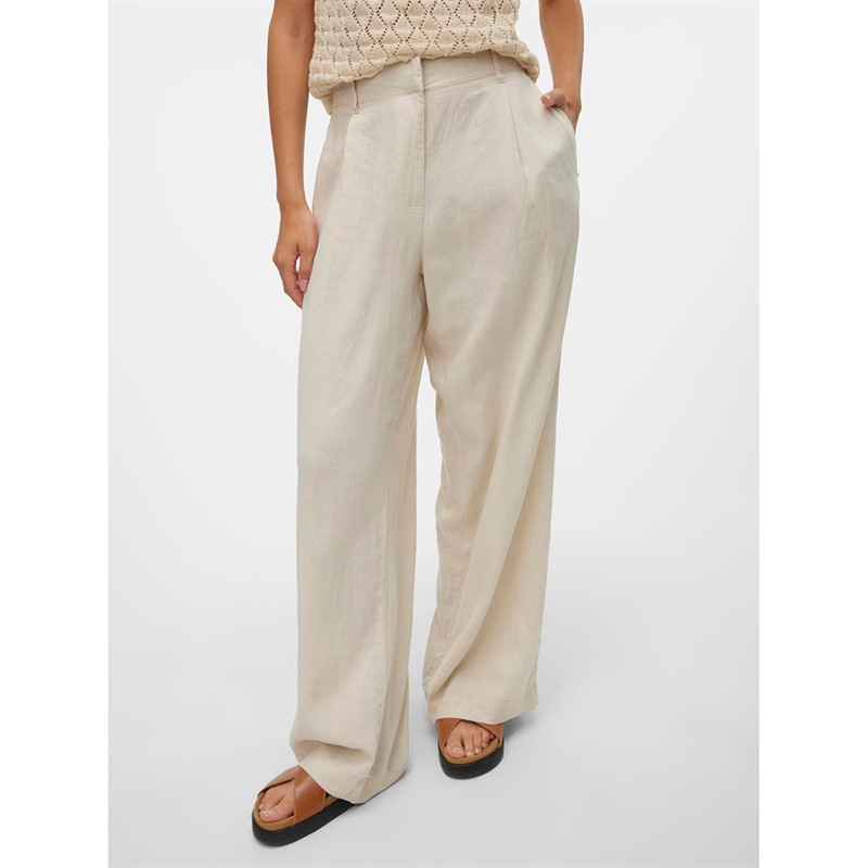 Vero Moda Womens Linn Trousers Oatmeal