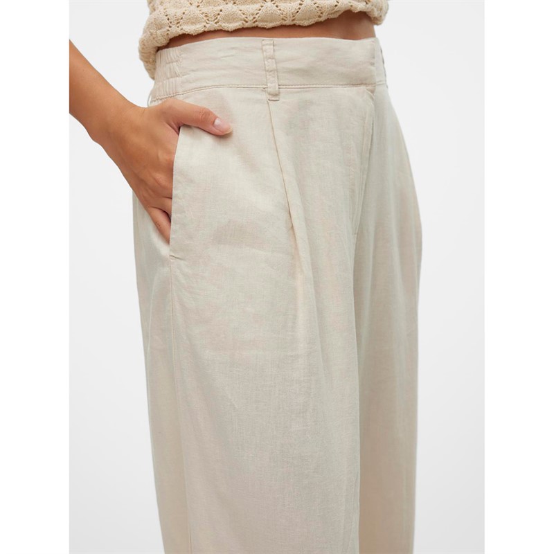 Vero Moda Womens Linn Trousers Oatmeal