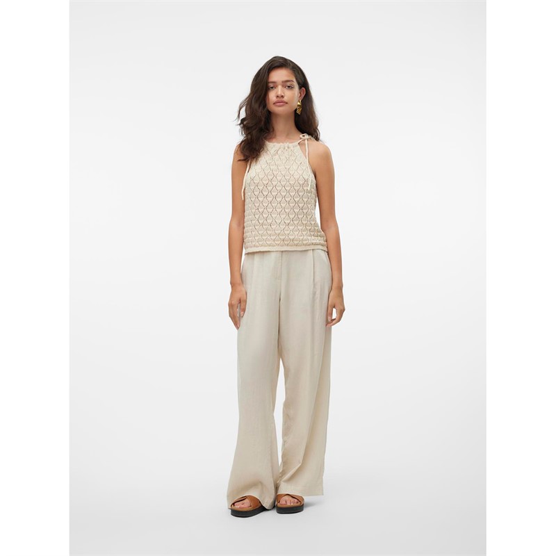 Vero Moda Womens Linn Trousers Oatmeal