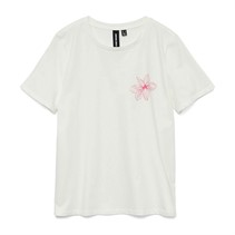 Vero Moda Damen Julia T-Shirt Schneeweiß/Blume