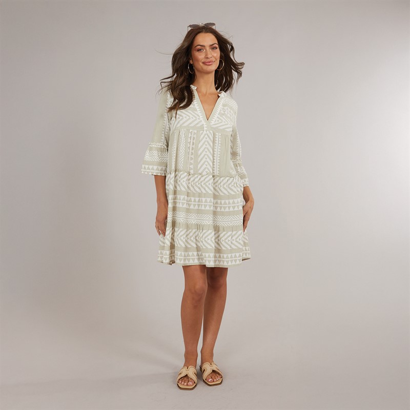 Vero Moda Dame Dicthe Tunika Sølv Lining Ibiza Sne Hvid