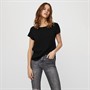 Vero Moda Dames Becca Effen Korte Mouw T-Shirt Zwart