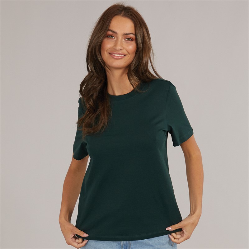 Vero Moda Dame Paulina Kort Ærme T-Shirt Pine Grove