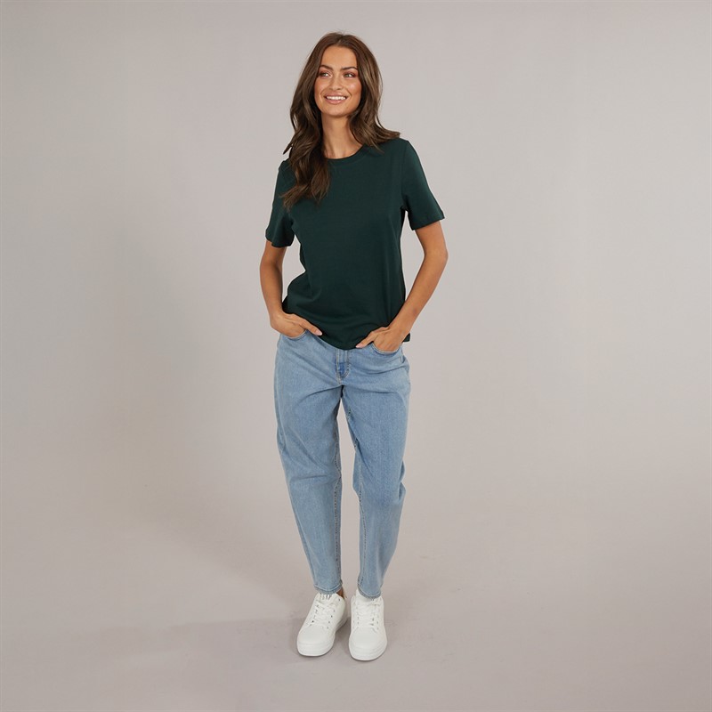 Vero Moda Dame Paulina Kort Ærme T-Shirt Pine Grove
