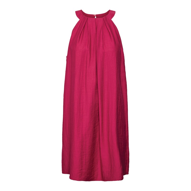 Vero Moda Halterneck sukienka mini dla niej kolor sangria - Rozmiar 32