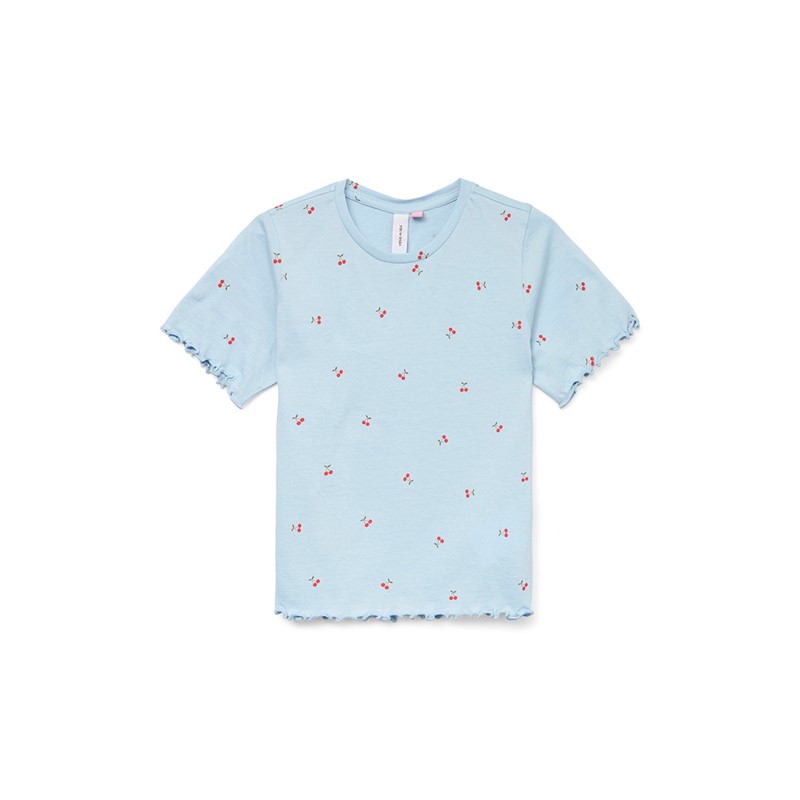 Vero Moda Meisjes Paulina T-Shirt Cashmere Blue - Maat 122/128