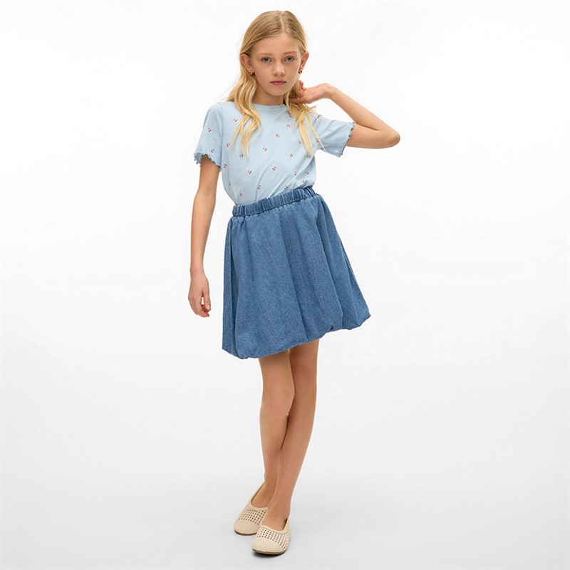 Vero Moda T-shirt Paulina Fille Bleu Cachemire