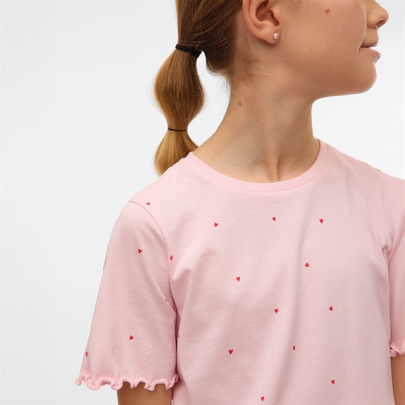 Vero Moda Piger Paulina T-Shirt Pink A Boo Rød