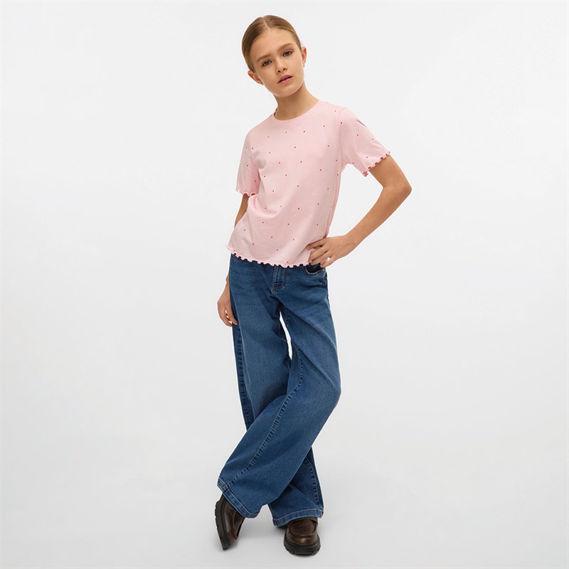 Vero Moda Piger Paulina T-Shirt Pink A Boo Rød
