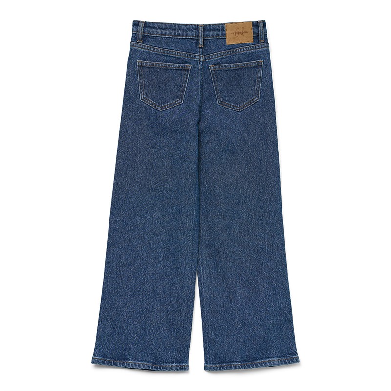 Vero Moda Piger Tessa Hr Wide Jeans Medium Blå Denim Vask