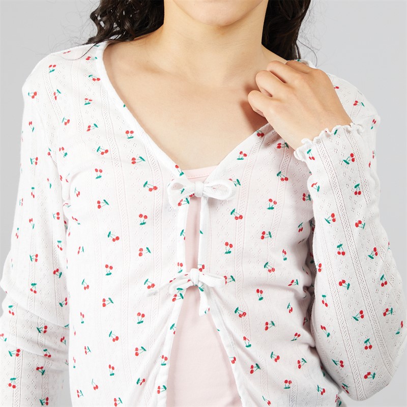 Vero Moda Cardigan Marie Fille Blanc Neige Fraise